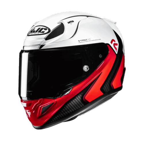 HJC casco moto integral RPHA 12 KOS MC1 rojo blanco