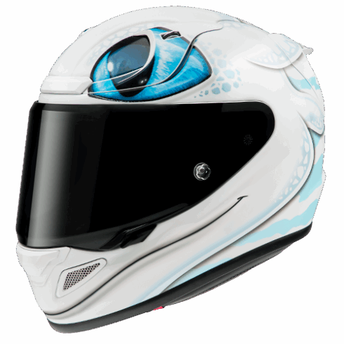 HJC casco moto integral RPHA 12 Light Fury Uiversal MC2 azul blanco