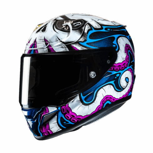 HJC casco moto integral RPHA 12 KRAKEN MC28 azul morado