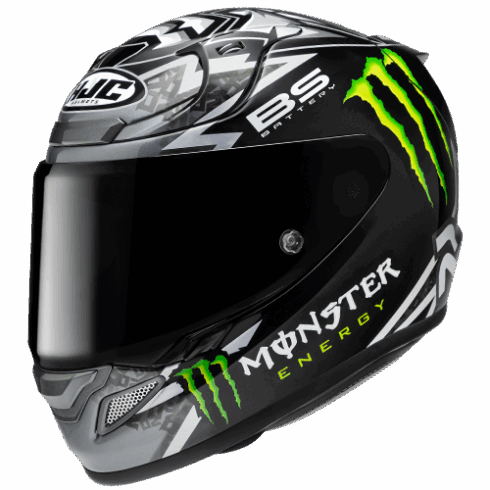 HJC casco moto integral RPHA 12 Quartararo Réplica Black MC5 negro verde