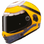 HJC Casco moto integral V10 Stuart Minions MC3 amarillo azul