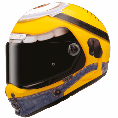 HJC Casco moto integral V10 Stuart Minions MC3 amarillo azul
