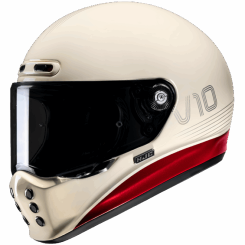 HJC Casco moto integral V10 Tami MC1 beige rojo