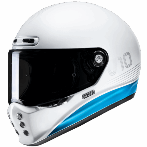 HJC Casco moto integral V10 Tami MC2 blanco azul