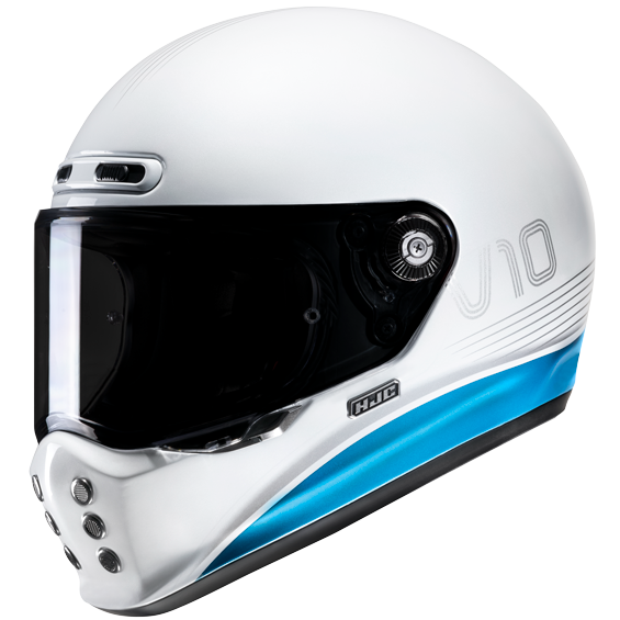 HJC Casco moto integral V10 Tami MC2 blanco azul