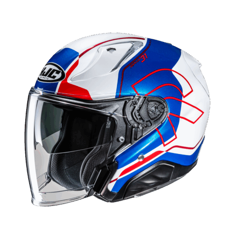 HJC casco moto jet RPHA 31 DEREEN MC21 blanco azul rojo