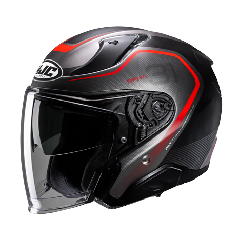 HJC casco moto jet RPHA 31 KOUV MC1SF titanio rojo