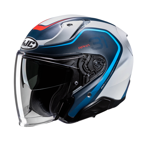 HJC casco moto jet RPHA 31 KOUV MC21SF blanco azul rojo