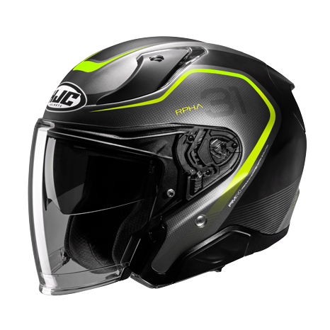 HJC casco moto jet RPHA 31 KOUV MC3HSF titanio amarillo