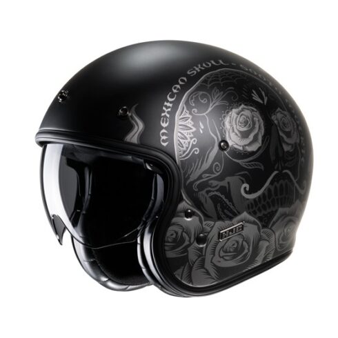 HJC casco jet V31 vintage Desto MC5SF negro