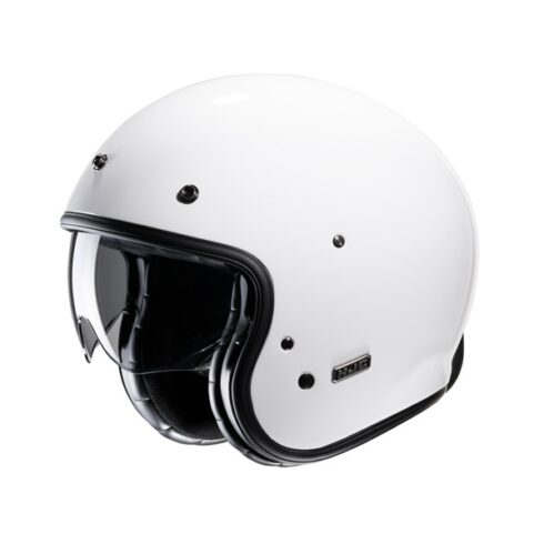 HJC casco jet V31 vintage Uni blanco