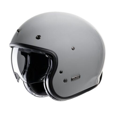 HJC casco jet V31 vintage Uni gris