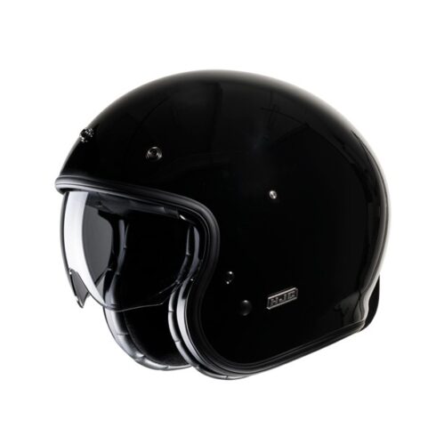 HJC casco jet V31 vintage Uni negro brillo