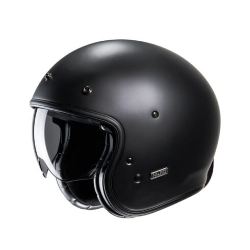 HJC casco jet V31 vintage Uni negro mate