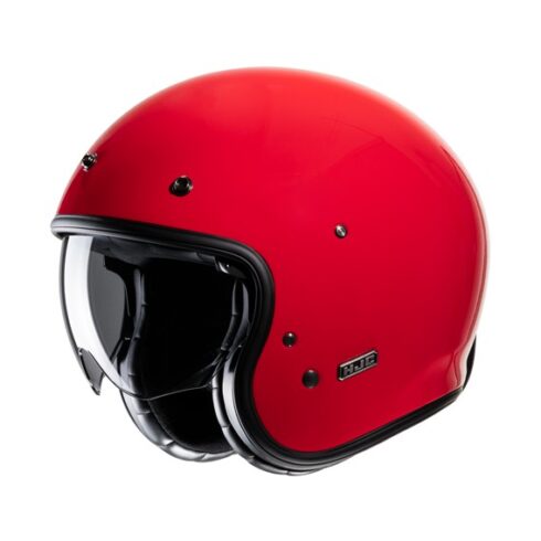 HJC casco jet V31 vintage Uni rojo