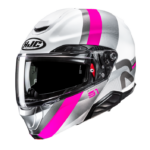 HJC Casco Moto modular RPHA 91 FENSH MC8 rosa blanco