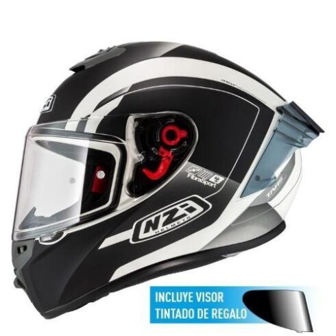 NZI casco moto integral Trendy 3 Stream elegance negro blanco