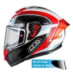 NZI casco moto integral Trendy 3 Stream rapid rojo