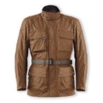 Garibaldi chaqueta moto Heritage impermeable marrón