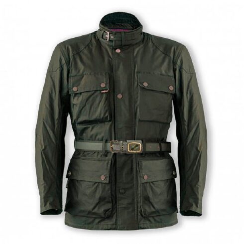 Garibaldi chaqueta moto Heritage impermeable verde