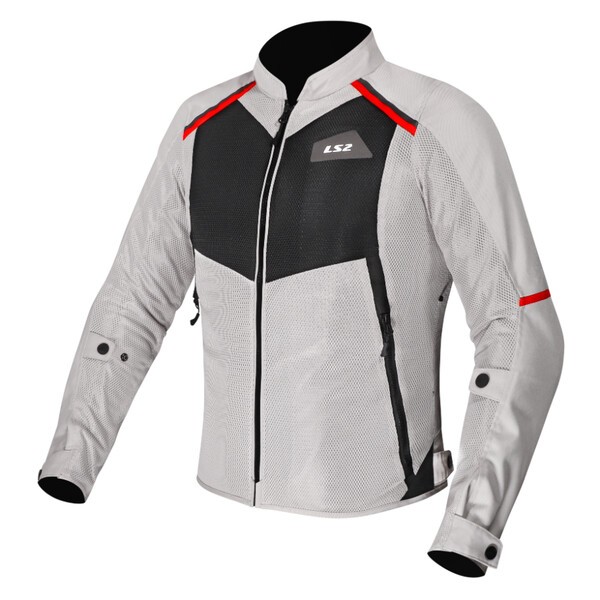 LS2 chaqueta verano Breeze Mujer gris rojo