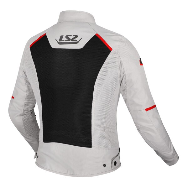 LS2 chaqueta verano Breeze Mujer gris rojo - Imagen 2