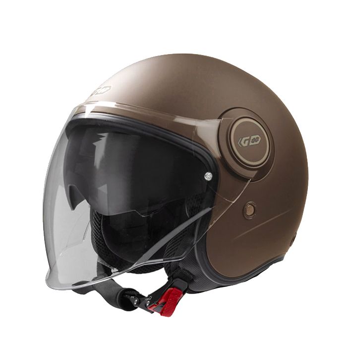Garibaldi casco moto jet G21 Sunvisor Cafe mate