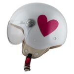 NZI casco moto jet Pasarela Agatha Ruiz de la Prada Corazon rosa