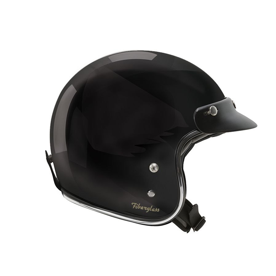 Garibaldi casco jet G02X Fiberglass negro brillo - Imagen 4