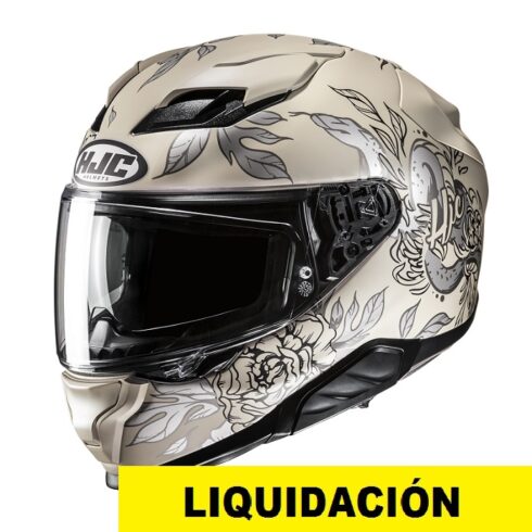 HJC casco moto integral F71 Eliz MC9SF beige