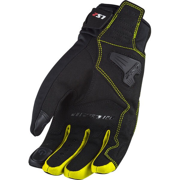 LS2 guantes hombre invierno Jet II negro amarillo - Imagen 2