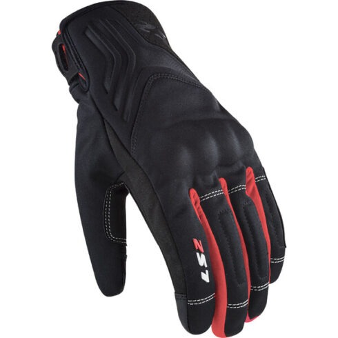 LS2 guantes hombre invierno Jet II negro rojo