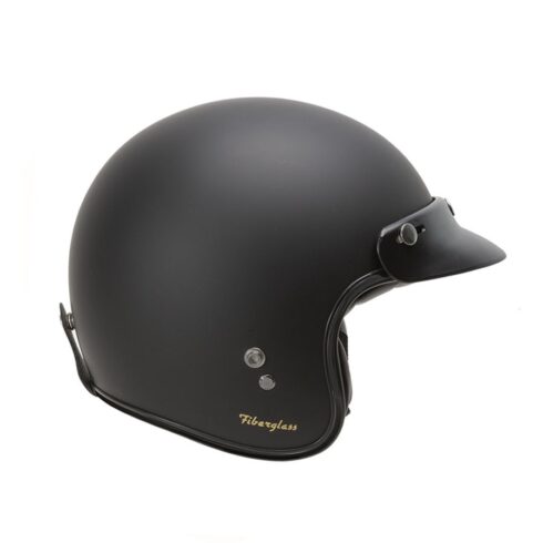 Garibaldi casco jet G02X Fiberglass negro mate