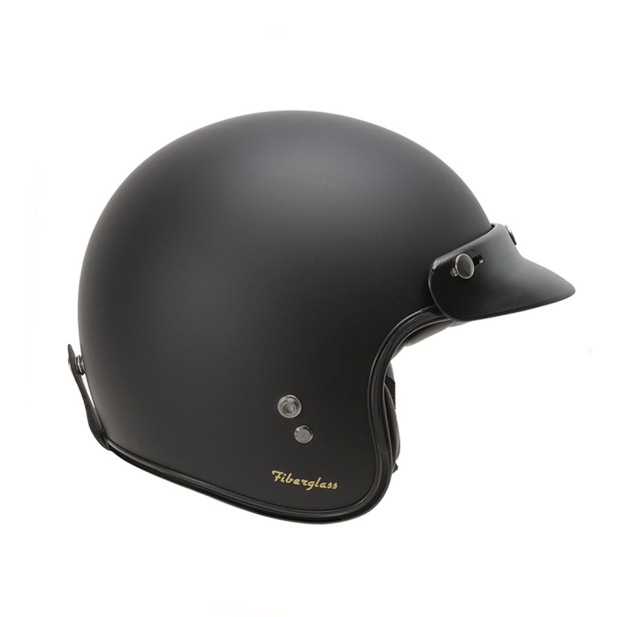 Garibaldi casco jet G02X Fiberglass negro mate