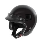 Garibaldi casco jet G02X Fiberglass negro brillo