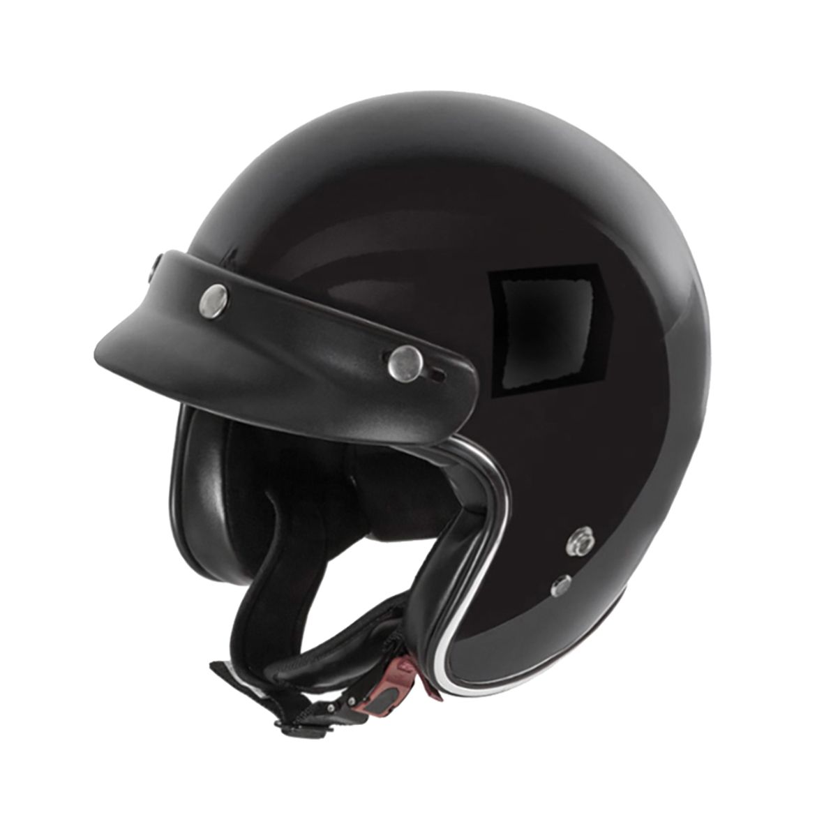 Garibaldi casco jet G02X Fiberglass negro brillo
