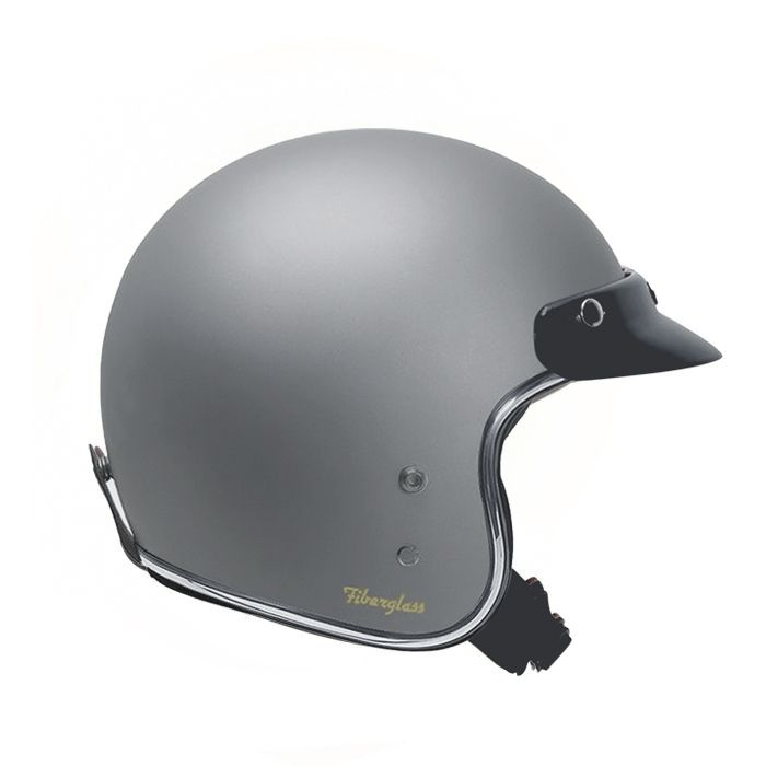Garibaldi casco jet G02X Fiberglass gris titanio mate