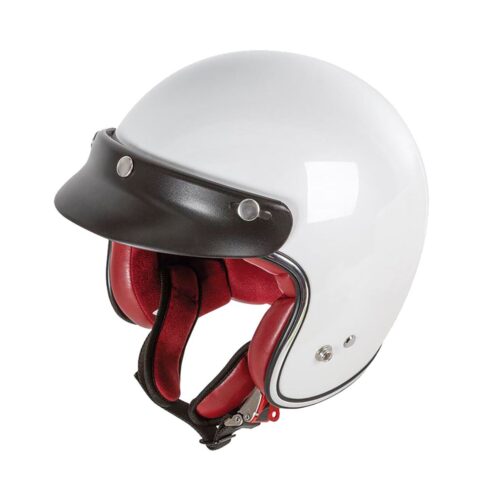 Garibaldi casco jet G02X Fiberglass blanco perla