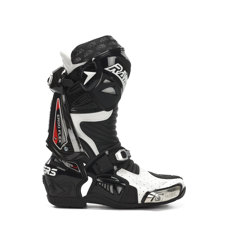 Rainers bota moto 999 GP carbono blanco negro