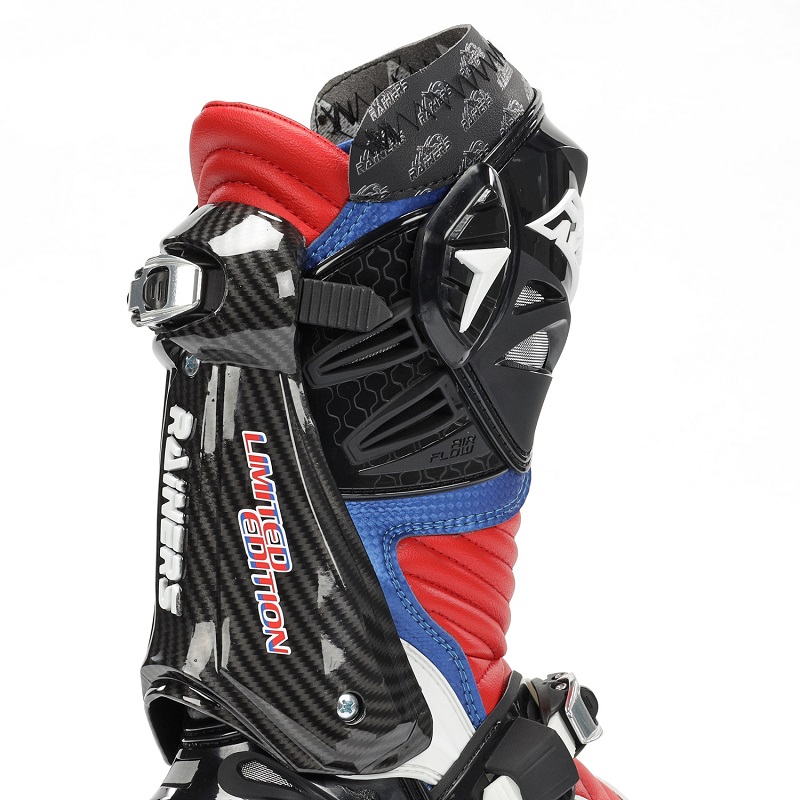 Rainers bota moto 999 GP carbono azul rojo - Imagen 3