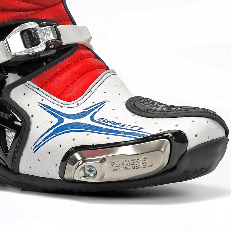 Rainers bota moto 999 GP carbono azul rojo - Imagen 2