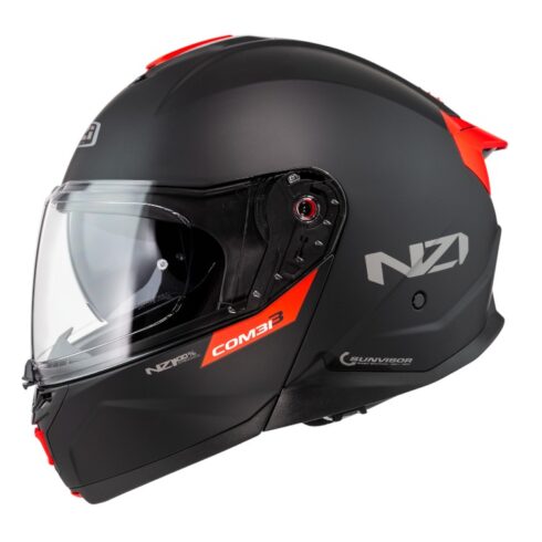 NZI casco moto modular Combi 3 rojo negro