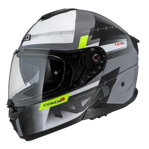 NZI casco moto modular Combi 3 amarillo gris