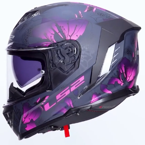LS2 casco integral Storm III Burst rosa morado