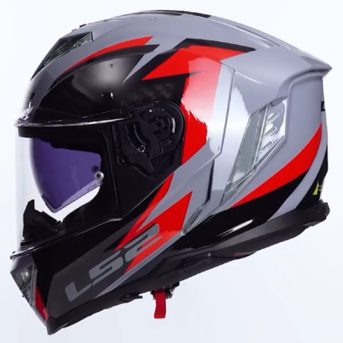 LS2 casco integral Storm III Dynamo rojo gris