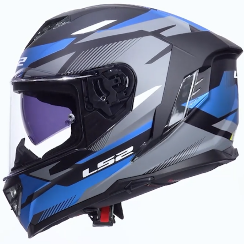 LS2 casco integral Storm III Komai azul gris