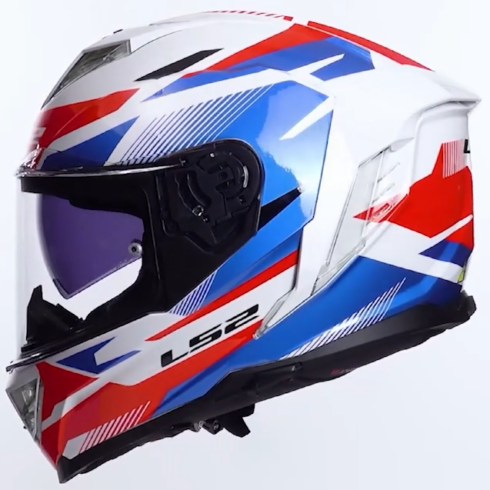 LS2 casco integral Storm III Komai azul rojo