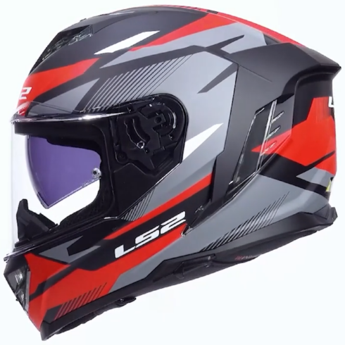 LS2 casco integral Storm III Komai rojo negro
