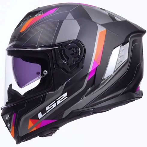 LS2 casco integral Storm III Sporty rosa naranja