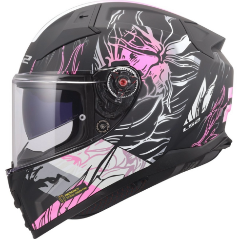 LS2 casco moto full face FF811 Vector II Darflo rosa